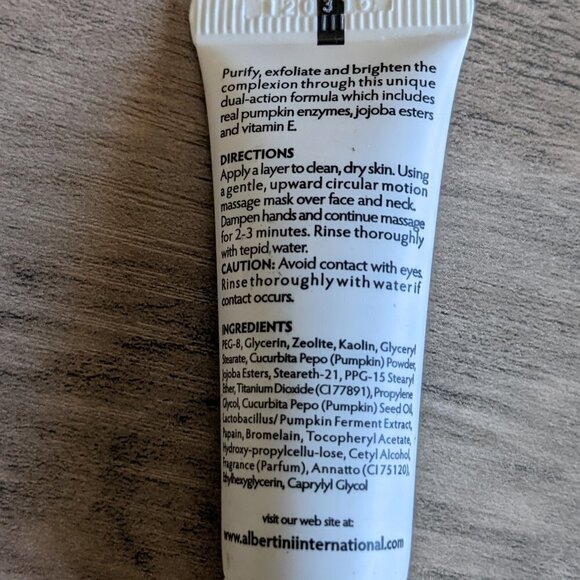 3 for $15... Albertini Warm Love Pumpkin Exfoliating Mask *PLEASE READ DETAILS* - Picture 2 of 3